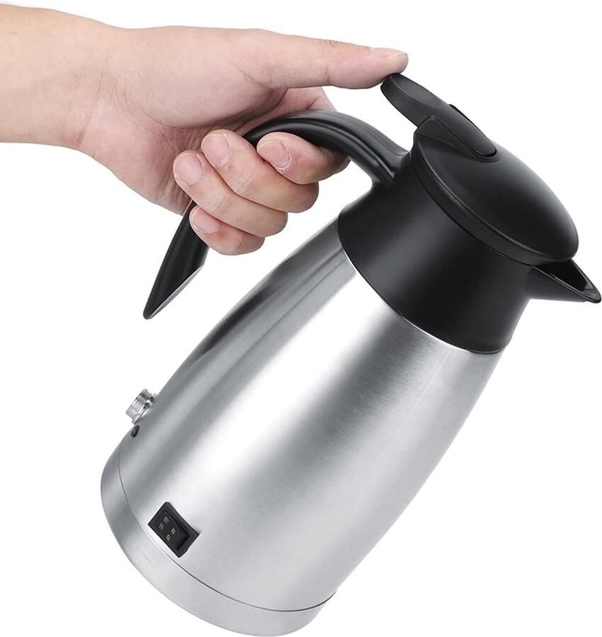 1000ml Elektrische Waterkoker voor Auto en Vrachtwagen 12V 24V RVS Warmhoudmok