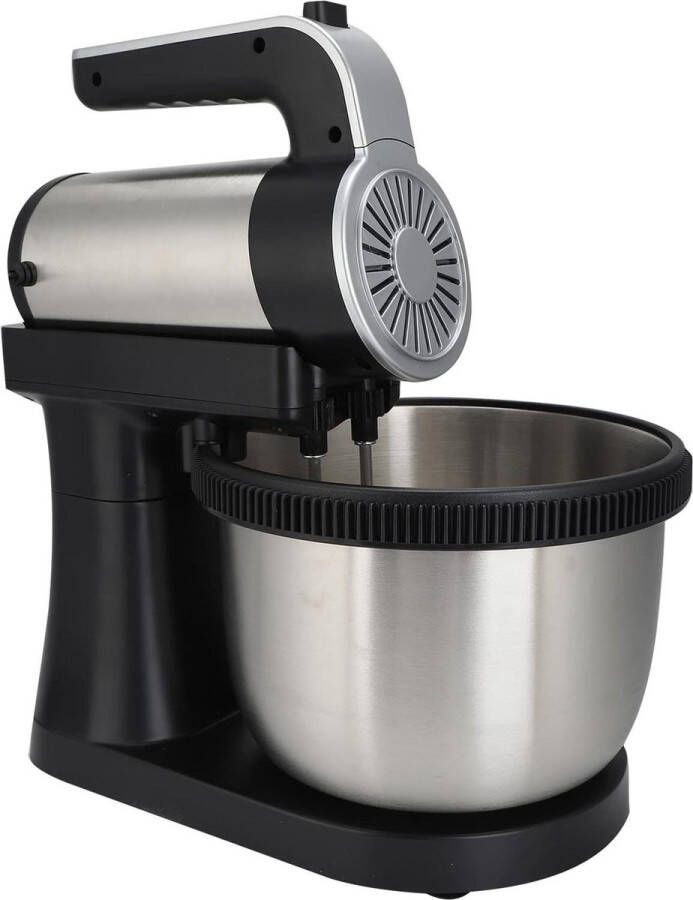1000W Staande Mixer 2 in 1 Elektrische Handmixer met 5 Snelheden 4L Roestvrijstalen Kom Deeghaak Klopper en Garde Multifunctionele Huishoudelijke Keukenmixer Dagelijks Gebruik