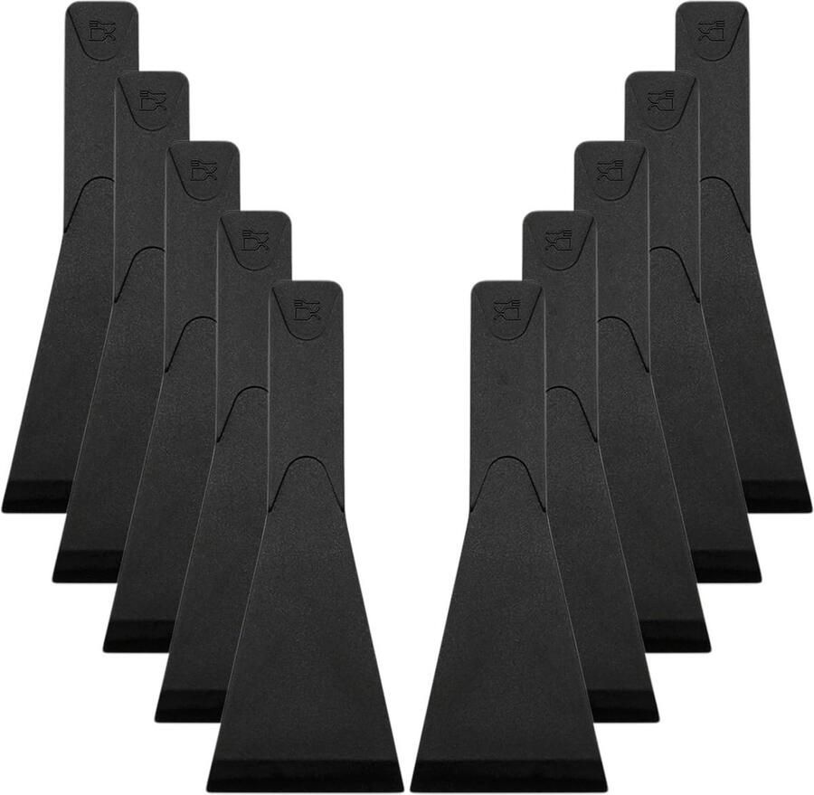 10x Hittebestendige Raclettespatels Nylon Zwart voor Kaas & Grill Antiaanbaklaag Veilig