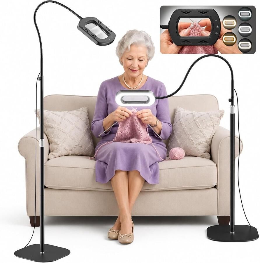 10x vergrootglas met licht en standaard 3-in-1 vergrootlamp