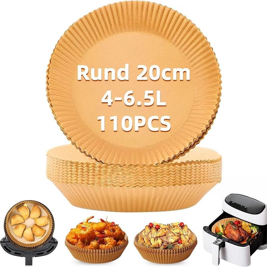 Ronde Bakplaten Luchtfriteuse Accessoires Bakken en Braden Perforated Design 20 cm Diameter Wit