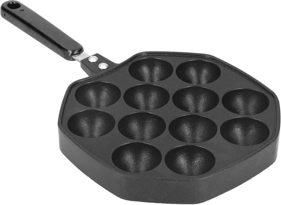 12 Holtes Takoyaki Pan Aluminium Mini Pannenkoek Pan Platte Bodem Pannenkoek Pan Anti-aanbak Hamburg Ei Potten Voor Keuken Bakken Taart