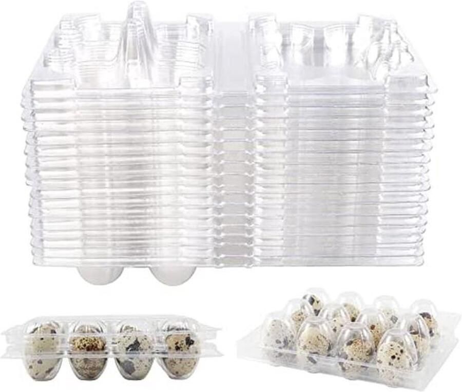 12 roosters eierdoosjes voor kleine eieren Karton en kunststof eierhouder met deksel