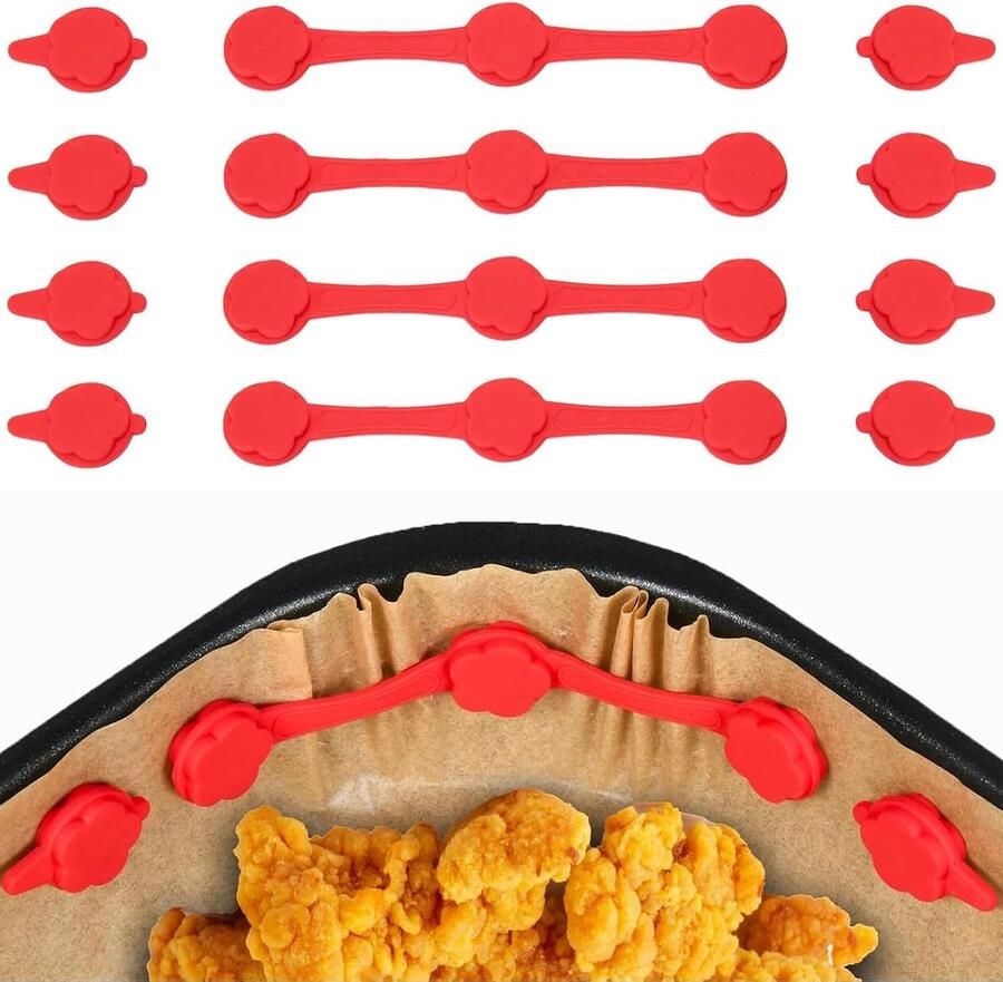 12 stuks magneten voor luchtfriteuse clip voor luchtfriteuse magnetische siliconen gespen voor luchtfriteuse accessoires voor airfryer accessoires voor airfryer voorkomt het verbranden van papier