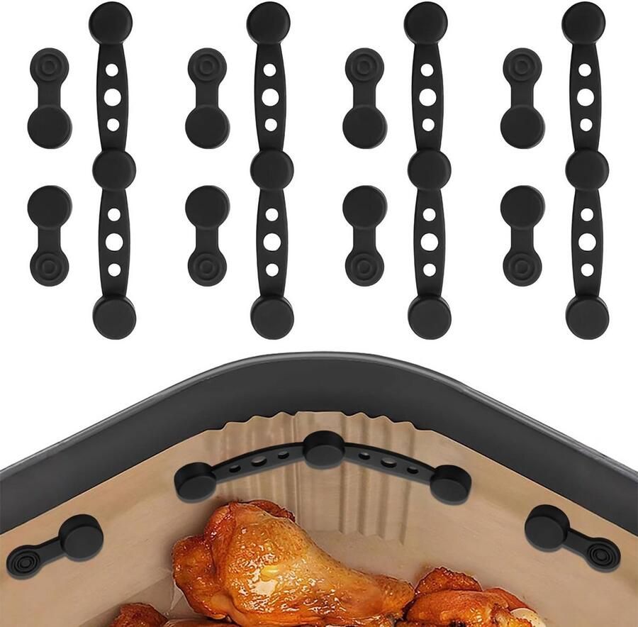 12 stuks magnetische siliconen clips voor airfryer bakpapier