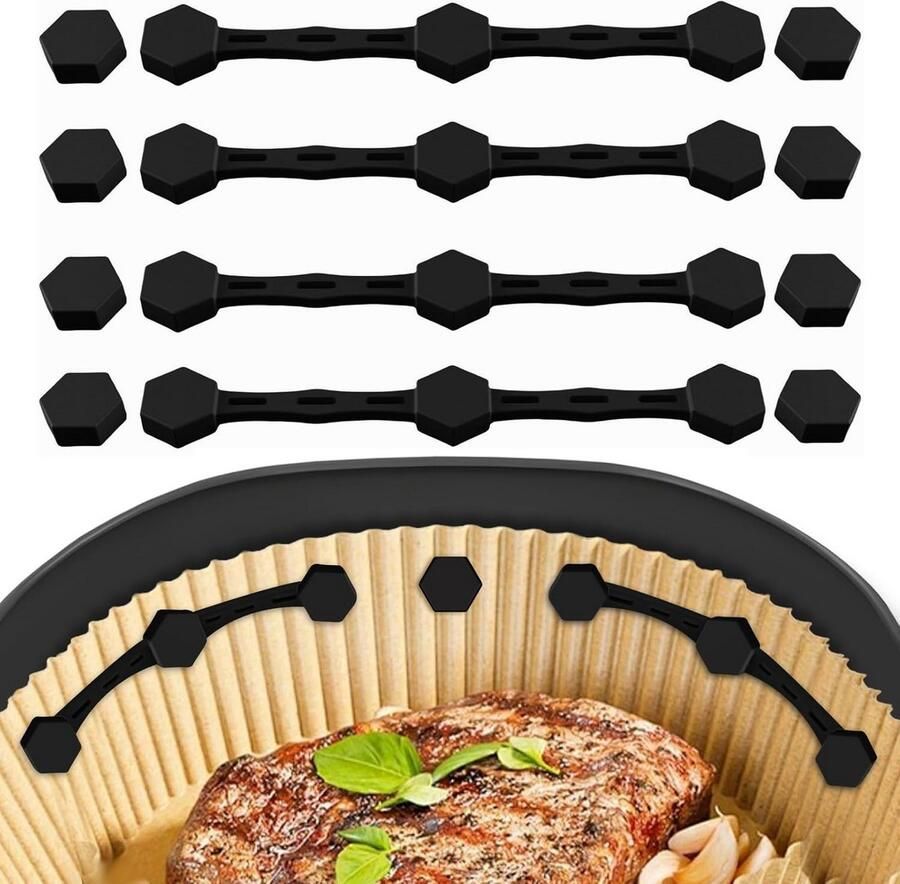 12 stuks magnetische siliconen clips voor airfryer bakpapier Veilige fixatie zonder vastplakken
