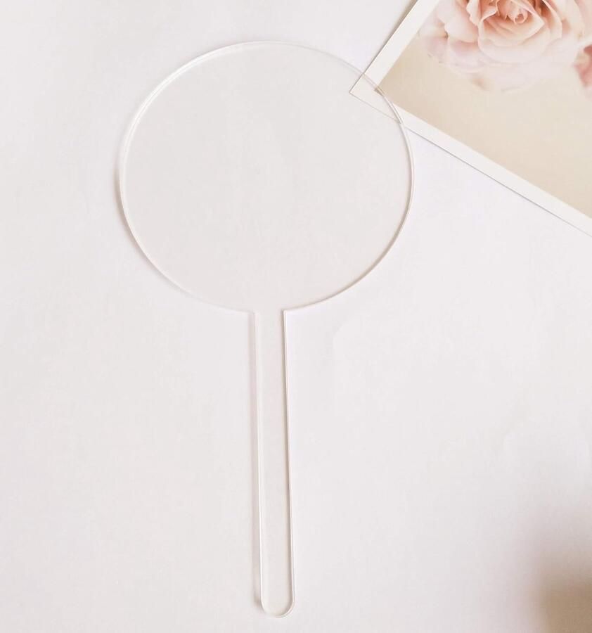 12 stuks ronde doorzichtige acryl taarttoppers gepersonaliseerde en doe-het-zelf taartdecoraties voor bruiloft verjaardag festival feest (blanco taarttopper)