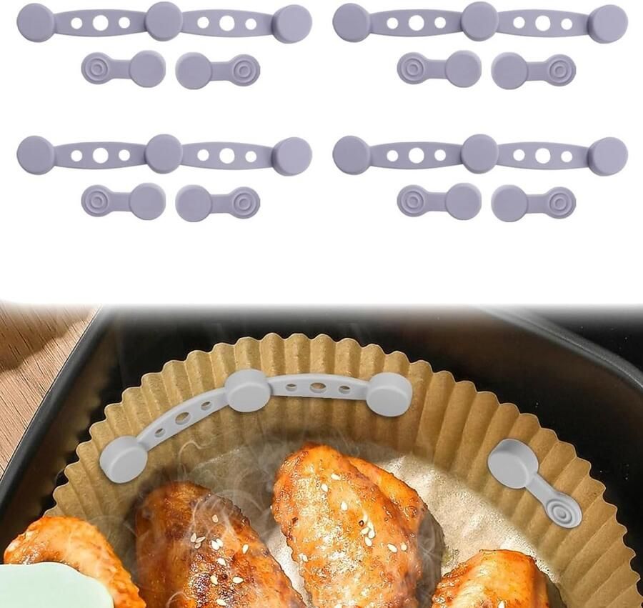 12 Stuks Siliconen Magneten voor Airfryer Bakpapier Houders