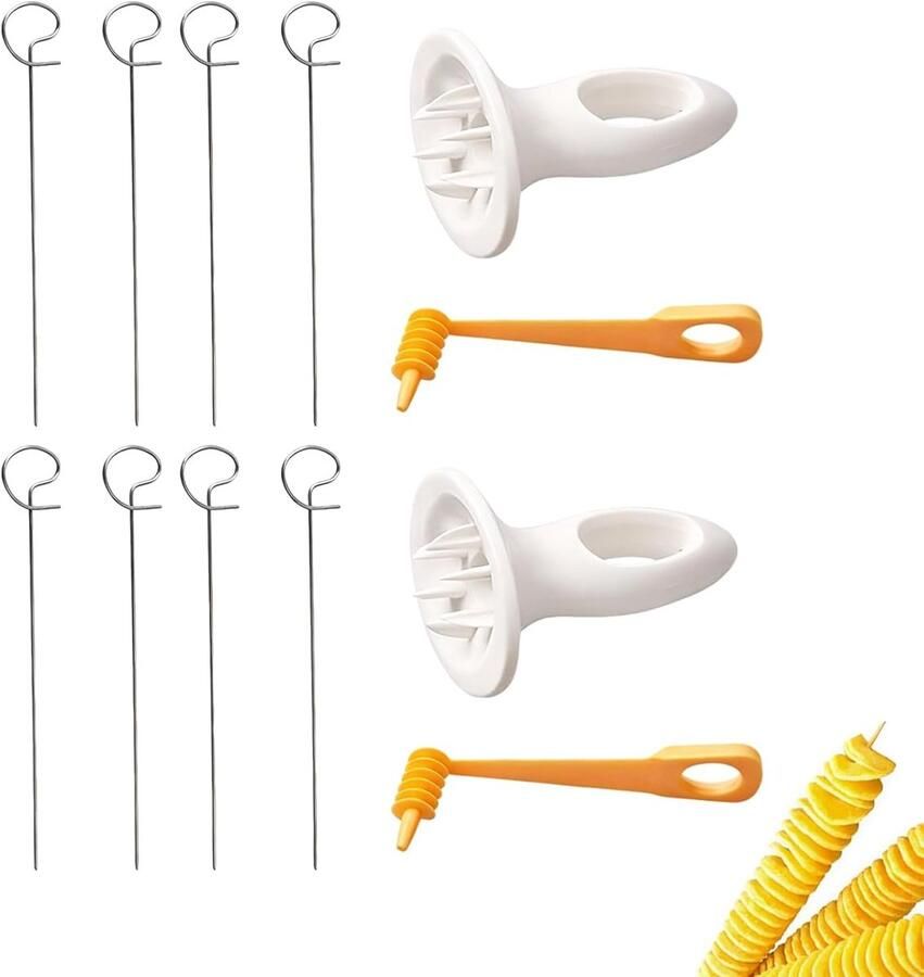 12 stuks spiraalsnijders aardappelen potato twister spiraalsnijder roestvrij staal