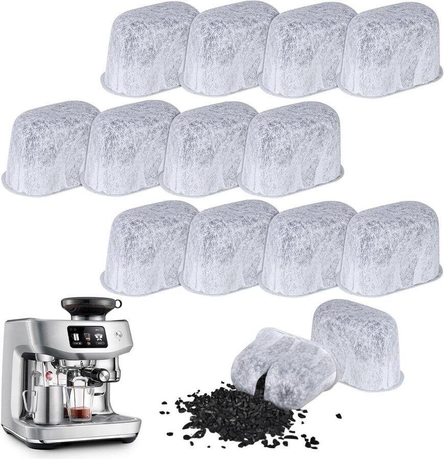 Waterfilterinserts voor Espresso Machines en Koffiemakers 12 Stuks Actieve Koolstoffilters voor Optimale Smaak en Kwaliteit