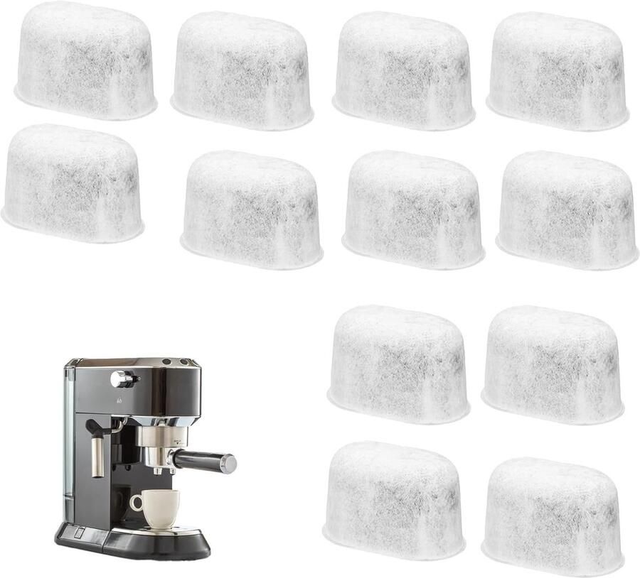 12 stuks waterfilterinserts voor koffiezetapparaat filteraccessoires voor betere smaak en koffiekwaliteit actieve koolstof waterfilter voor optimale filtratie