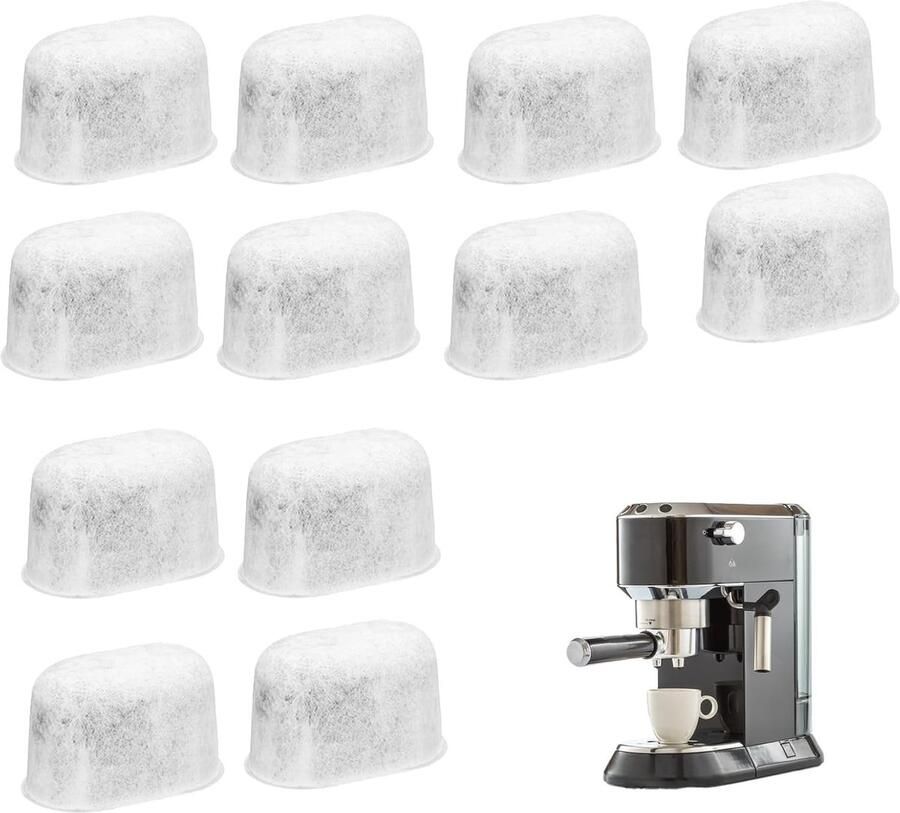 12 stuks waterfilterinzetstukken voor koffiezetapparaat accessoires voor betere smaak en koffiekwaliteit actieve koolstoffilters voor optimale filtratie