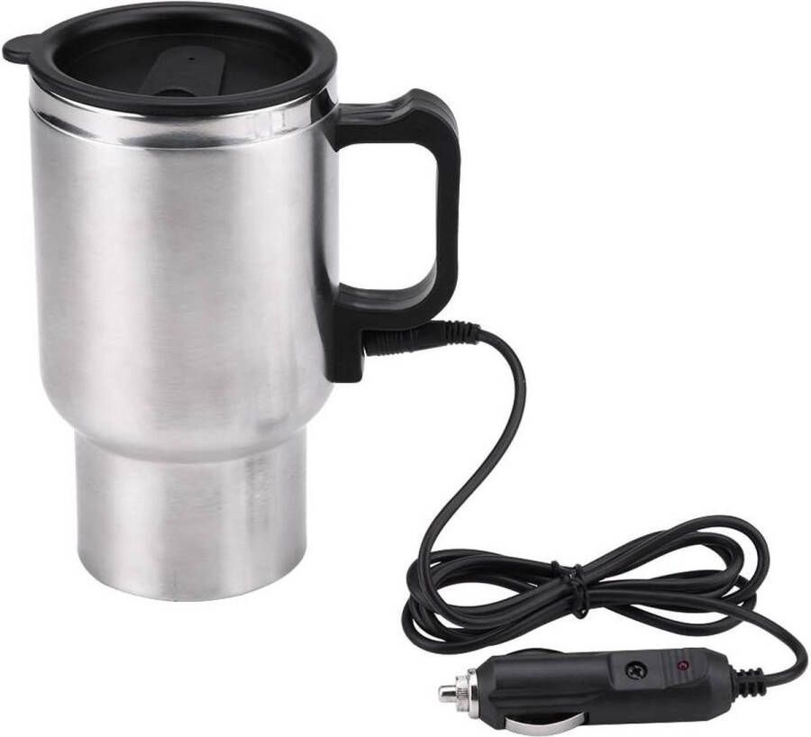 12 V 450 ml Auto Verwarmingsbeker Roestvrij Staal Elektrische Autoaansteker Waterkoker Beker voor Reizen Picknick Camping Outdoor Reizen