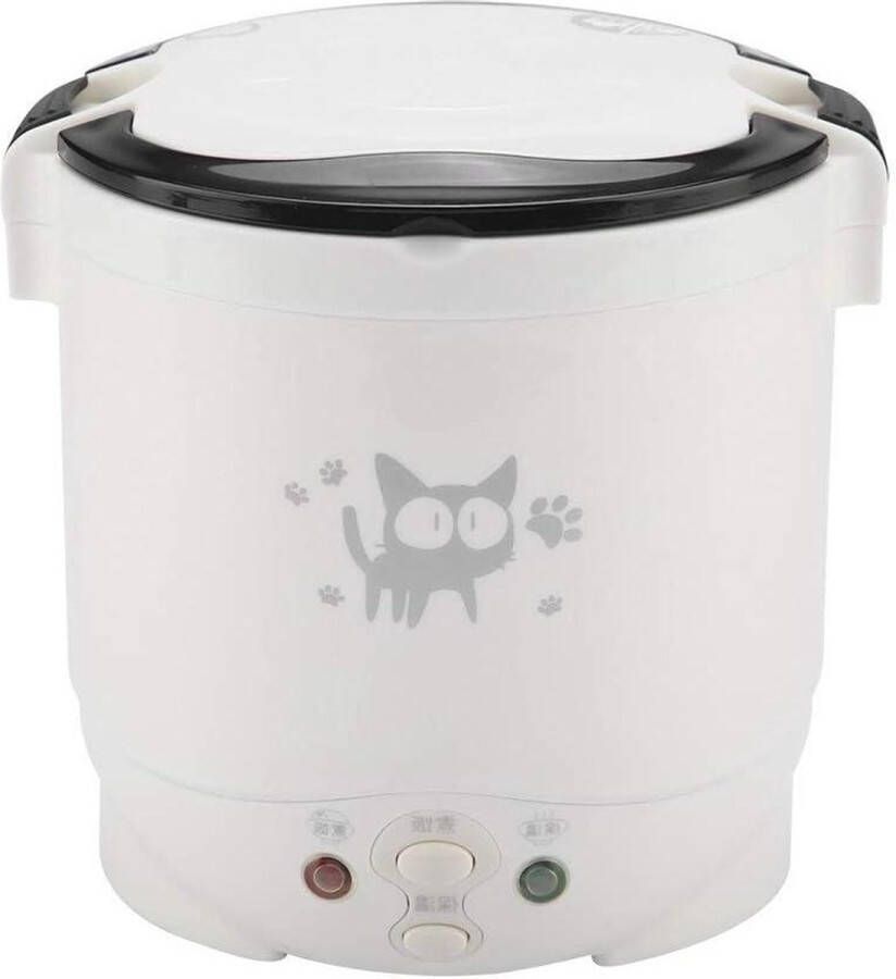 12 V draagbare mini-rijstkoker 2 kopjes ongekookt 1 l kleine elektrische rijstkoker en stoompan reisrijstkoker voor 2 personen voor camper