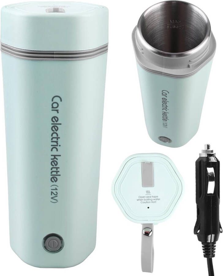 12 V elektrische waterkoker voor auto 450 ml Compact en draagbaar voor koffie thee en meer