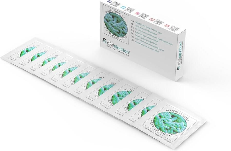 12 Zakjes Gevriesdroogde Startculturen voor Zelfgemaakte Bifido Yoghurt