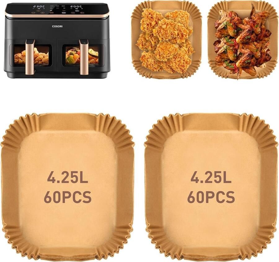 120 stuks Airfryer bakpapier voor heteluchtfriteuse Cosori 8 5 l cookwise 9 l