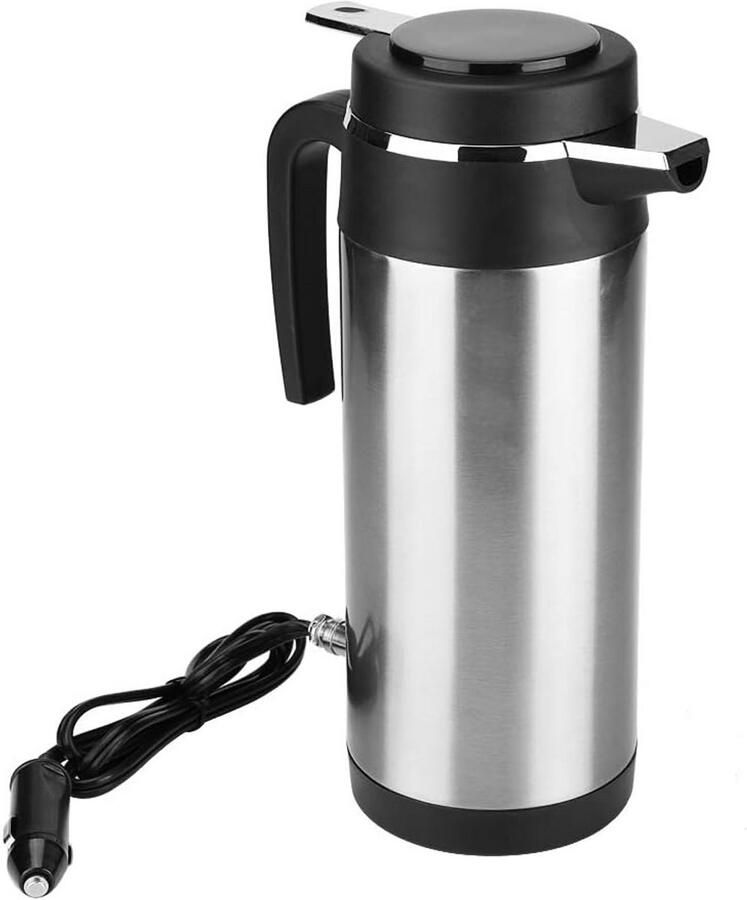 1200ML 12V 24V Waterkoker voor Auto en Reizen RVS Elektrische Thermosfles