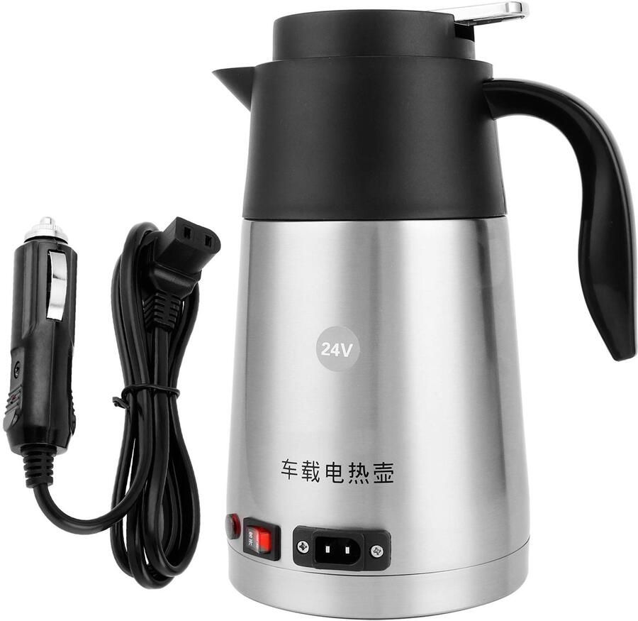 1200ML Waterkoker 200W 24V Auto Elektrische Waterkoker Isolatie Pot Verwarming Cup Truck Auto Sigarettenaansteker voor Thuiskantoor Thee Koffie