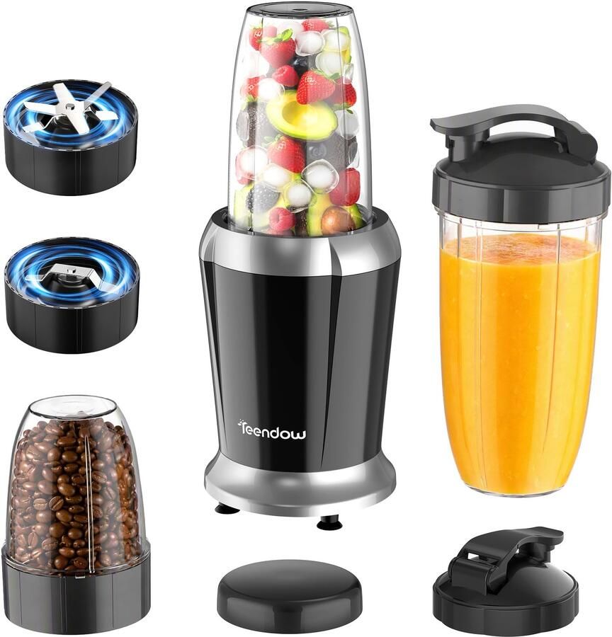 1200W Standmixer mini smoothie maker met 3 to-go bekers