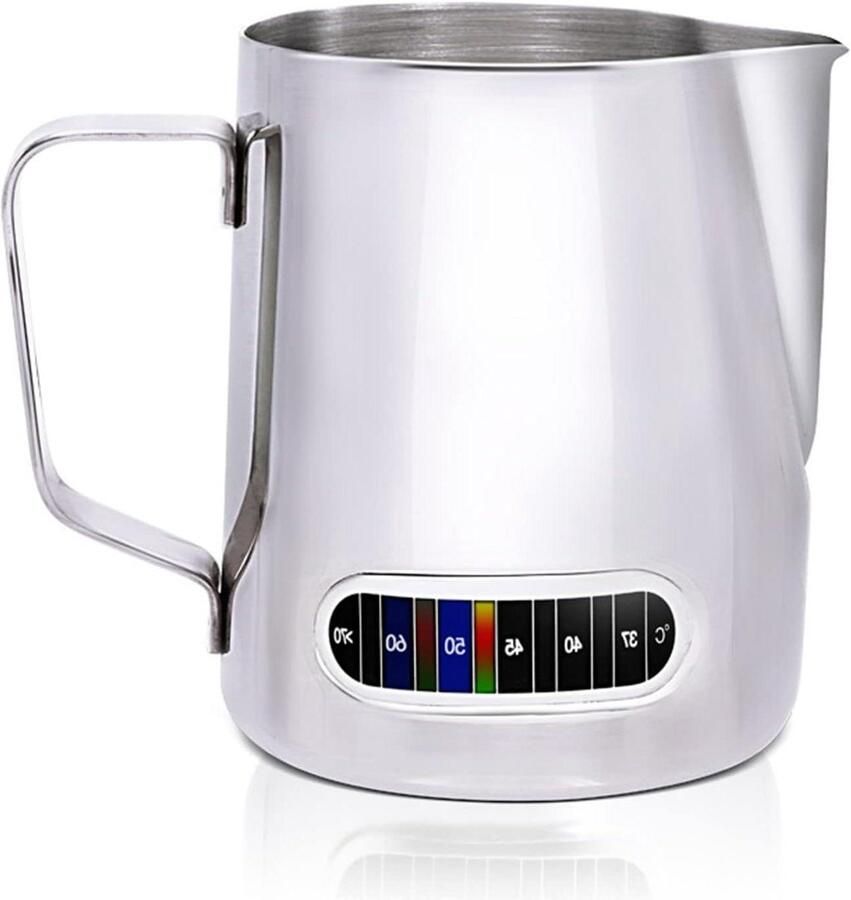 12 20 Oz Melkopschuimkannetjes Melkopschuimkannetje Melkopschuimerbeker met Temperatuurdisplay Accessoires voor Cappuccino-espressomachines (350ML)