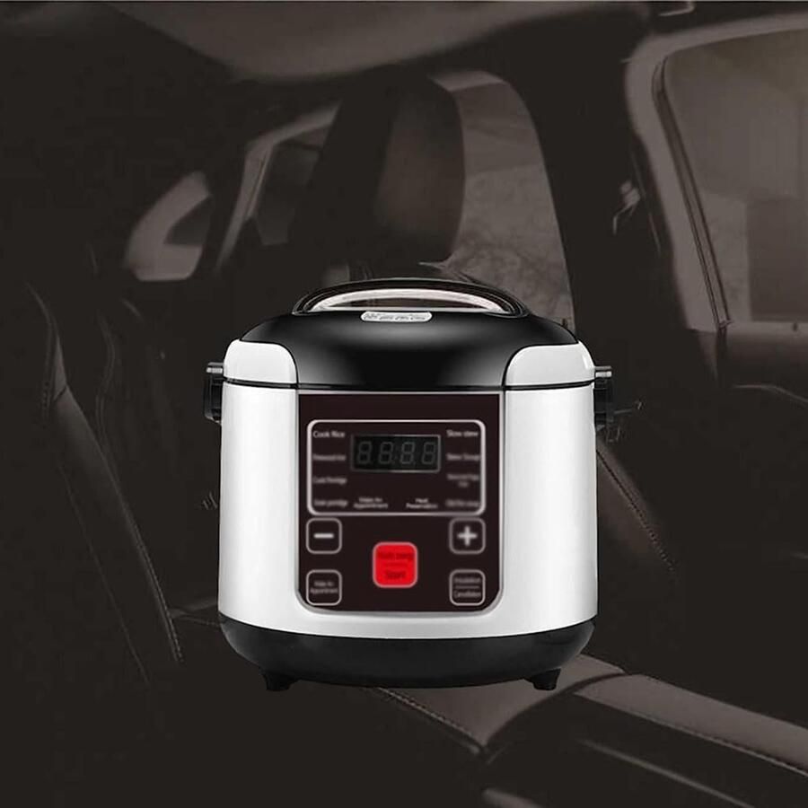 12V 24V kleine rijstkoker draagbare autorijstkoker verwarmings- en warmhoudfunctie perfect voor auto's kampreizen 12v