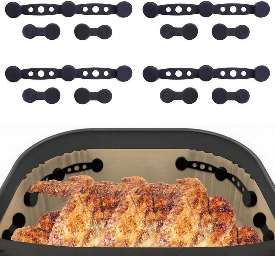 12x Magnetische Clips voor Airfryer Bakpapier Voorkomt Opwaaien en Vastplakken