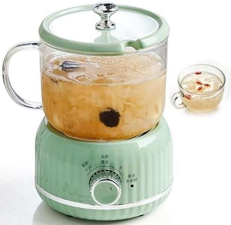 1.3L Elektrische Waterkoker 700W Snelle Koker Glazen Theemaker met 6 Voorinstellingen & 72H Houd Warm Stille Smart Water Heater voor Office Home Koffie