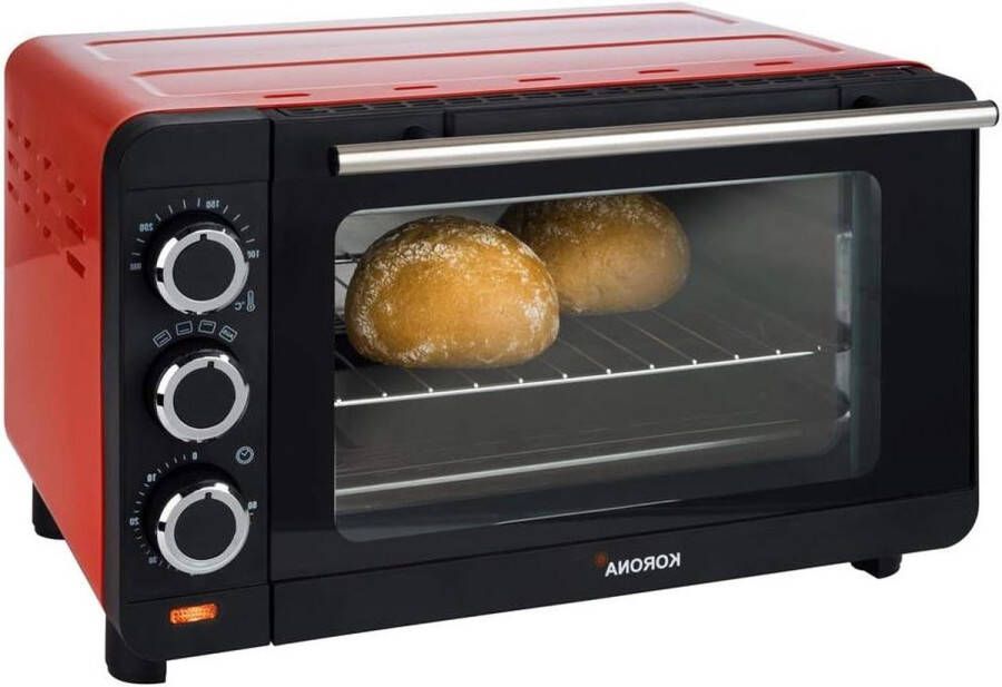 14 liter Mini oven met uitneembare kruimellade en kleine oven rood