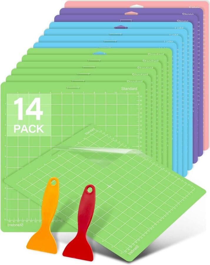 14 Stuks 12x12 Snijmatten Set met Schrapers voor Hobby Snijmachines