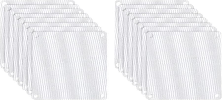 140 mm 5 inch pc-ventilator stofgaas 16 stuks pvc-computerkoeler stoffilter pc-behuizing stofkap grills voor computerkoeler ventilator pc-behuizing stofdicht wit