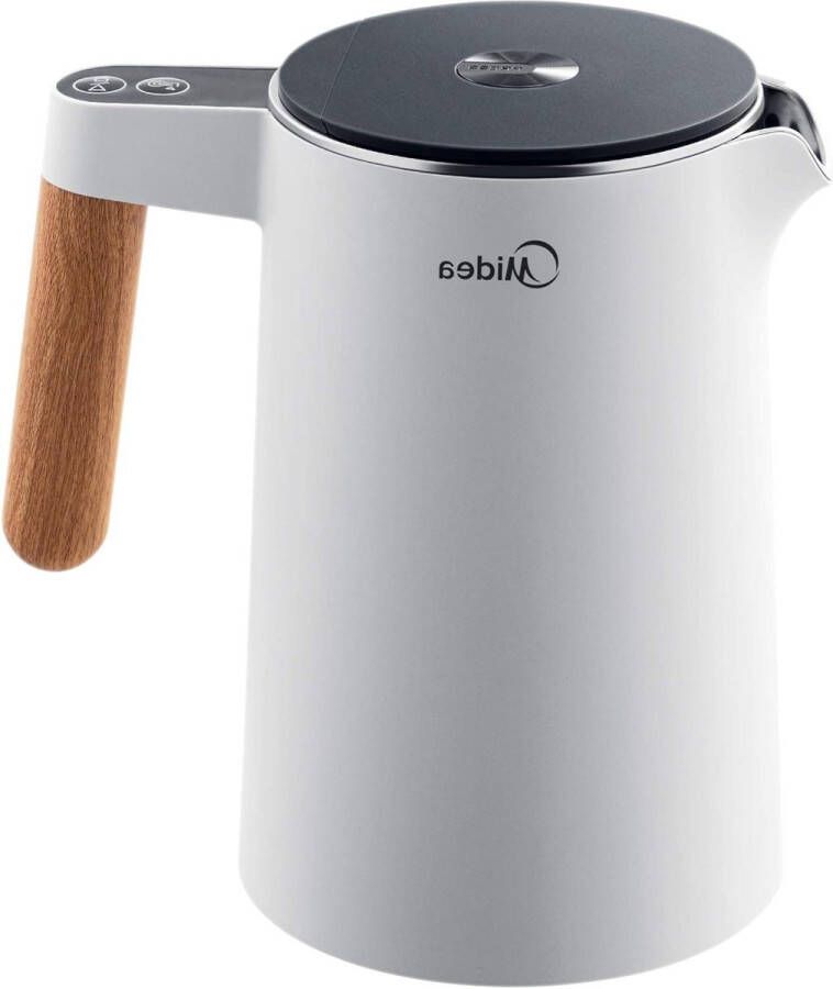 15 liter 2200 W Waterkoker met temperatuurinstelling en warmhoudfunctie Veiligheidsfuncties Houtlook handvat Wit