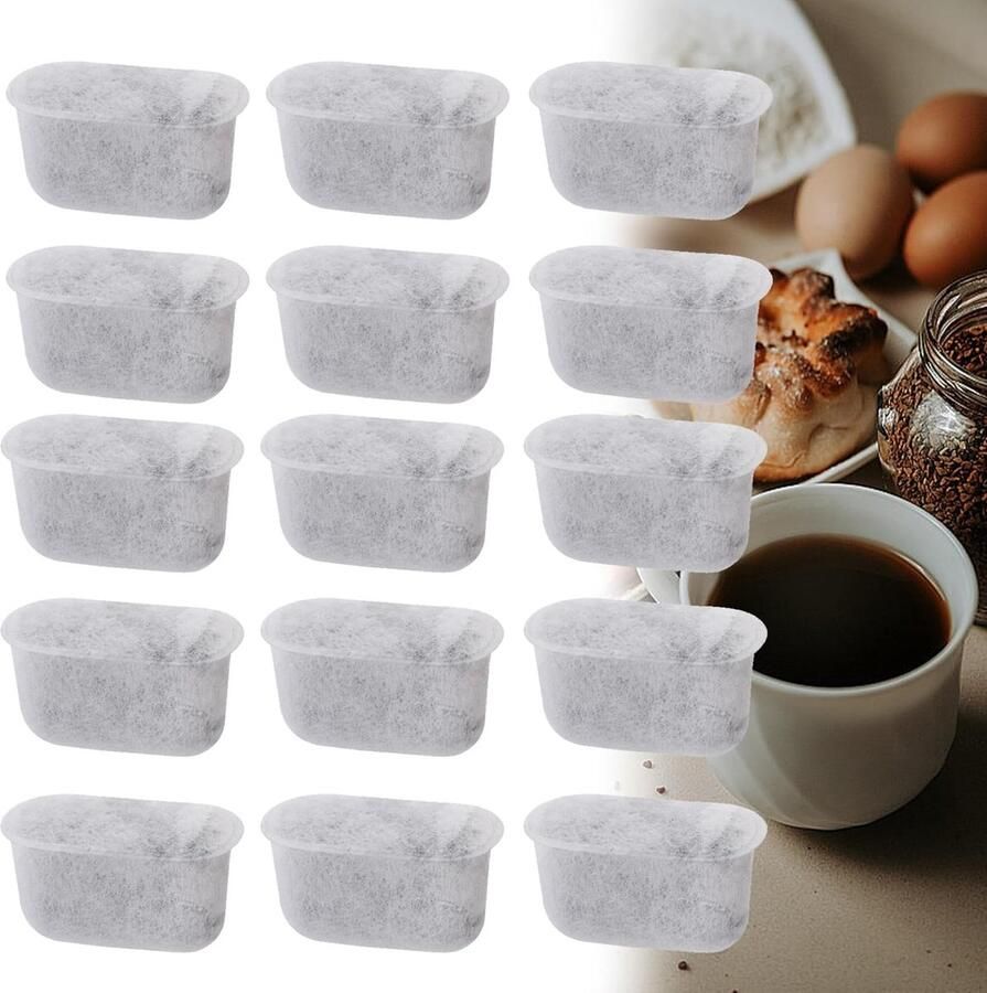 15 Stuks Actieve Koolstof Koffiefilters Vervangende Waterfilters voor Koffiemachines Ideaal voor Koffiezetapparaten en Waterkokers - Foto 1