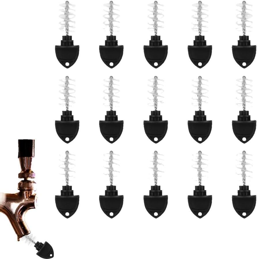 15 Stuks Bier Tap Plug Borstels Ontwerp Bier Kraan Nylon Grade Kraan Borstel Bier Kraan Cleaner Diepgang Bier Plugs Plug Bier Tap Cleaner Home Brew Accessoires