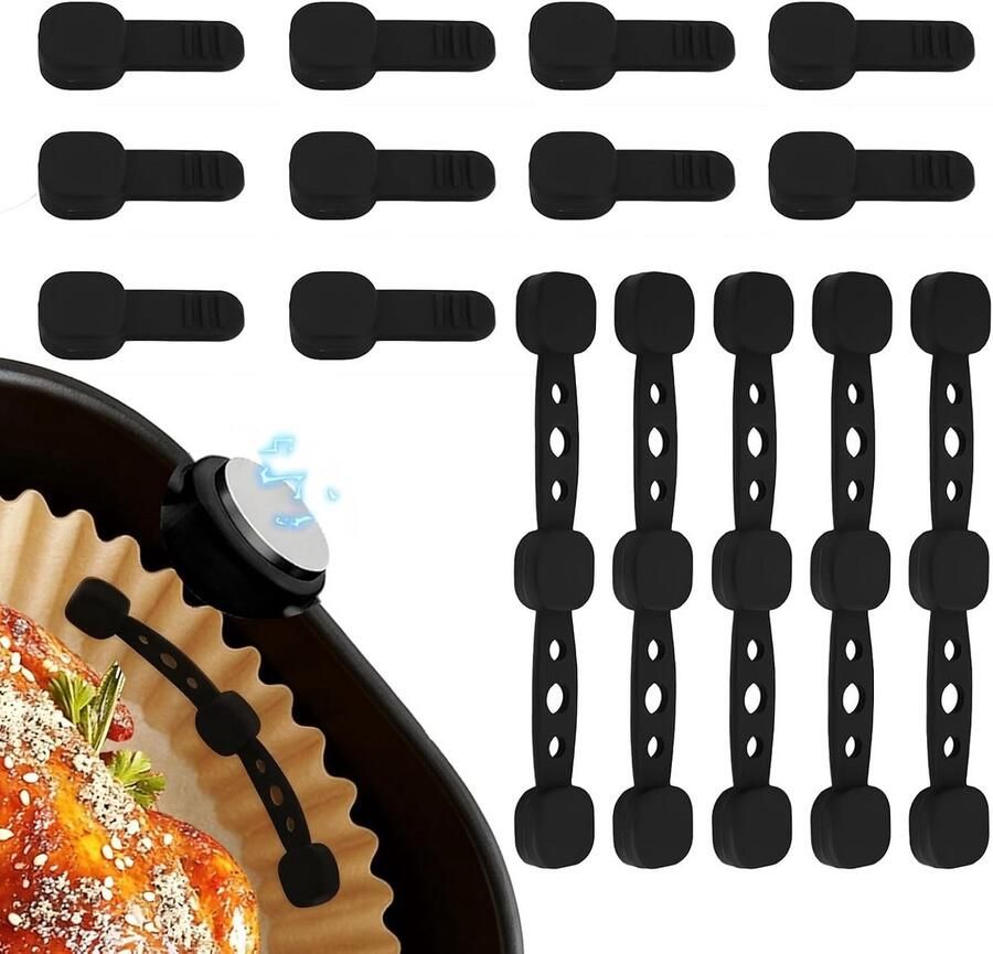 15 Stuks Siliconen Magneten voor Bakpapier in heteluchtfriteuse Hittebestendig