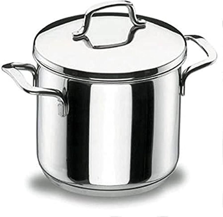 16 Gourmetpot voor Koken Roestvrij Stalen Kookpot met Deksel Geschikt voor Alle Fornuizen