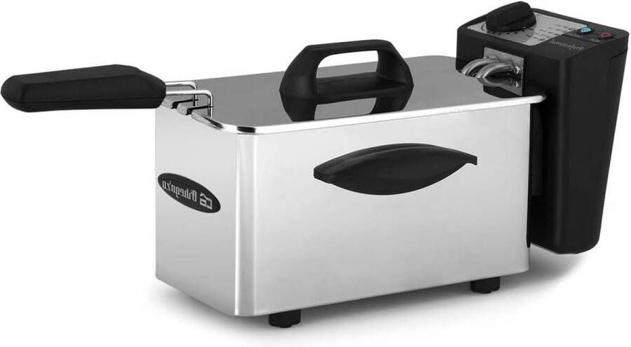 16 Professionele Friteuse met Instelbare Thermostaat 15L Lichtindicatoren 1500W