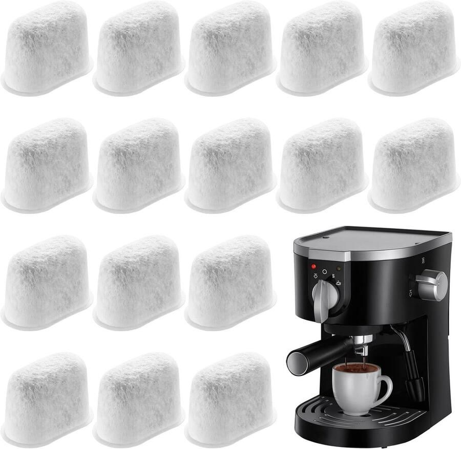 16 stuks waterfilters voor volautomatische koffiemachines reservefilterpatronen waterfilterpatroon geschikt voor ES601EU ES701EU accessoires voor koffiezetapparaten