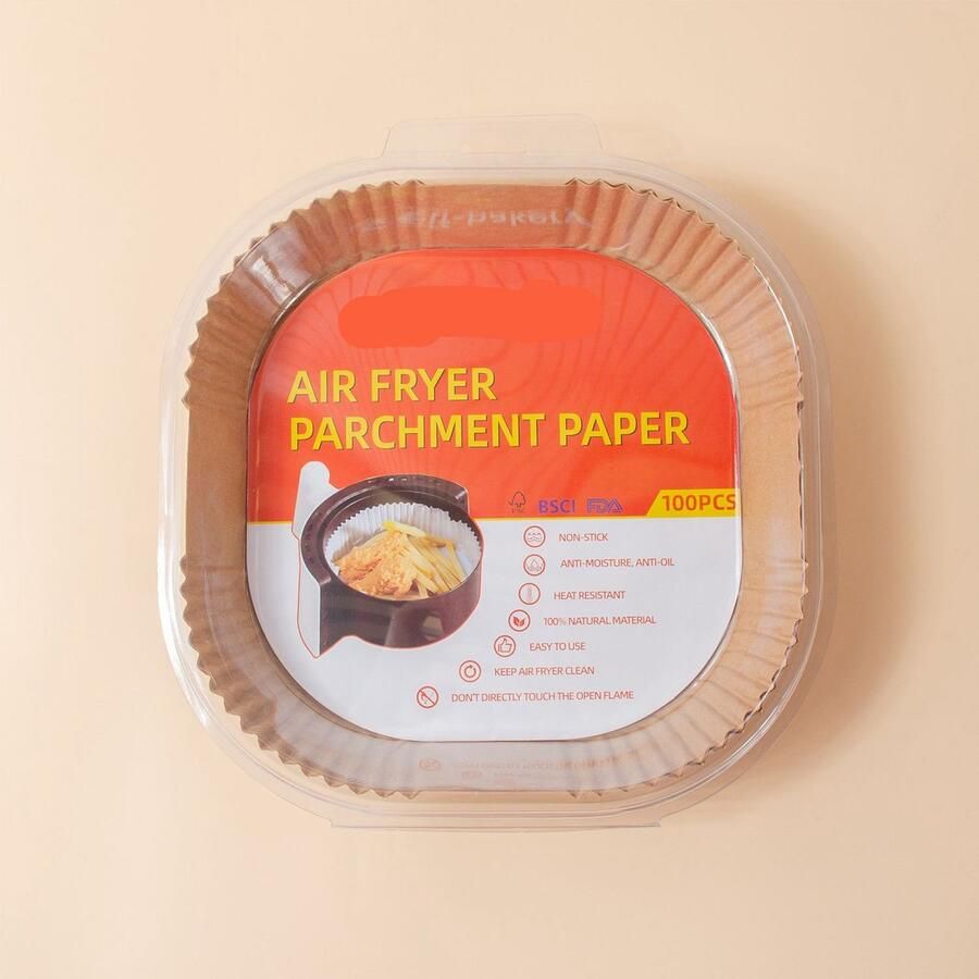 16cm*16cm 200 vellen vierkante bakplaat voor airfryer speciaal voor airfryers
