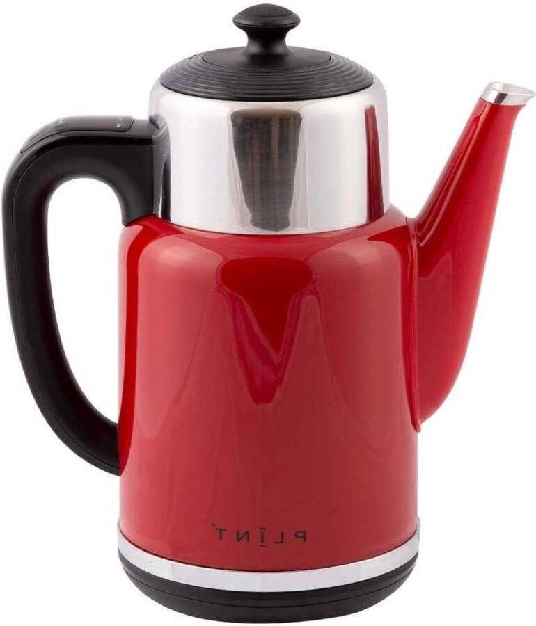 1.7 Litre Capacity Double Wall Red Kettle Fast Boil Tea Coffee 1500W Cordless Electric Kettle BPA Free Dry Protection Anti Slip 360° base