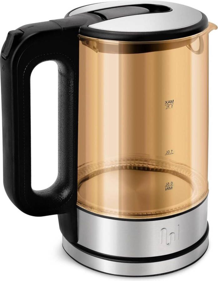 17L Glazen Waterkoker met LED-verlichting en Waterniveau-indicator Goud