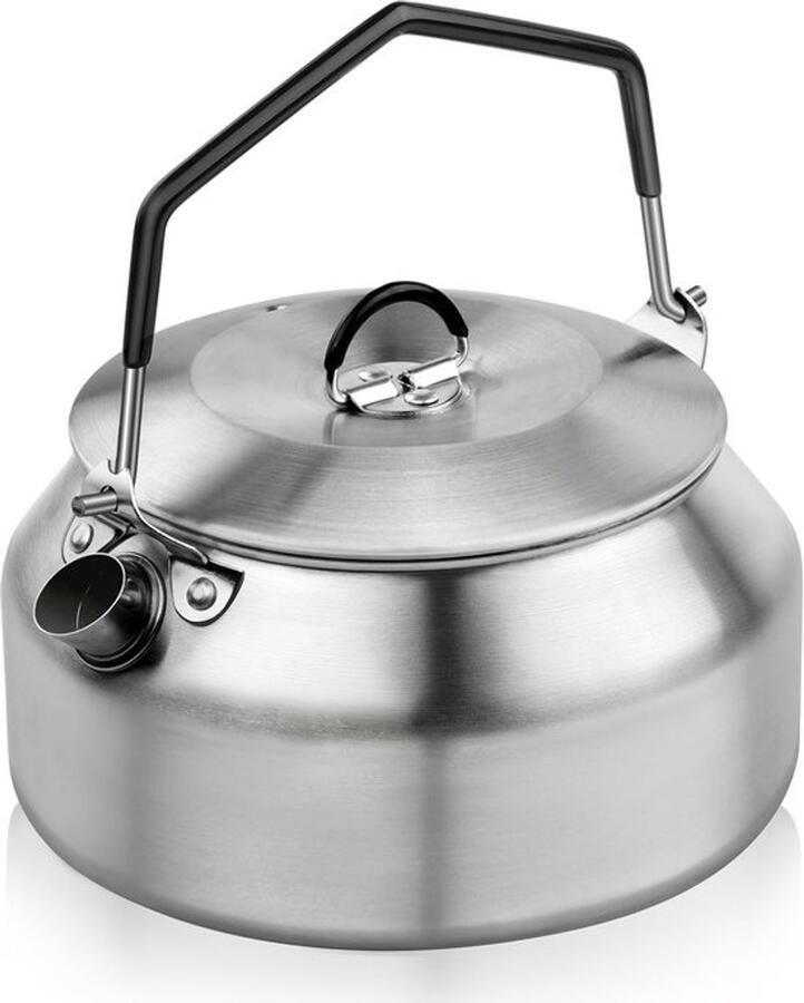 1L Camping Waterkoker Roestvrij Staal Camping Waterkoker Outdoor Draagbare Waterpot Camp Thee Koffie Pot voor Thee Snel Kook Voor Outdoor Koken Picknick Wandelen