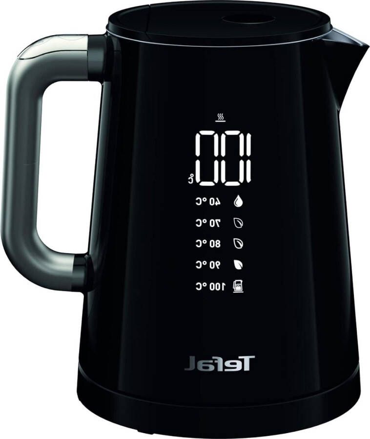 1L Waterkoker met Digitaal Display 5 Standen 30 min Warmhouden Roestvrijstalen Interieur Draaivoet Verwijderbaar Kalkfilter Automatische Uitschakeling KO8548