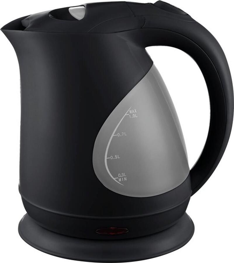 1L zwarte waterkoker – EU-stekker