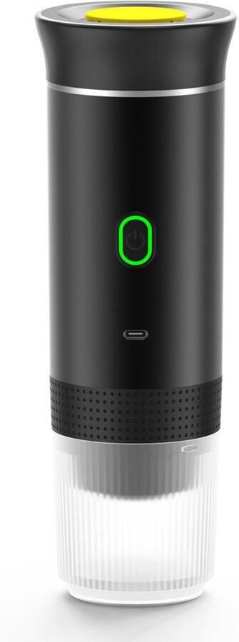 1stuk Draagbaar koffiezetapparaat 3-in-1 elektrisch koffiezetapparaat Mini koffiemachine geschikt voor koffiecapsules en gemalen koffie ondersteunt koud zetten en verwarmen koffieliefhebbers zwart