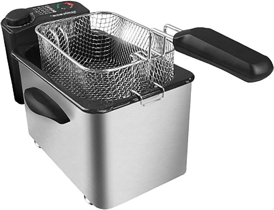 2 5L 3 5L 4L 7L 8L elektrische friteuse roestvrijstalen frituurmachine met mand en deksel voor commercieel restaurant aanrecht familievoedsel koken