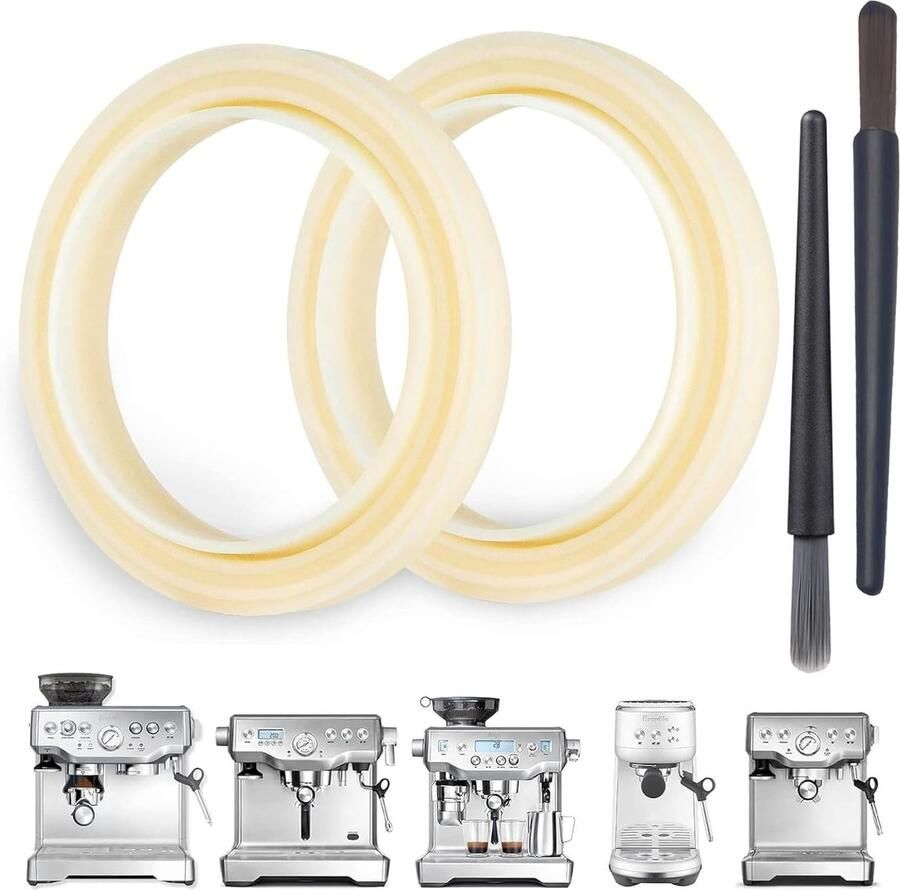 2 Afdichtringen Koffiemachine Vervangende Sealen Espresso Bereiden Voedselveilig Siliconen 48x65 mm Zilver