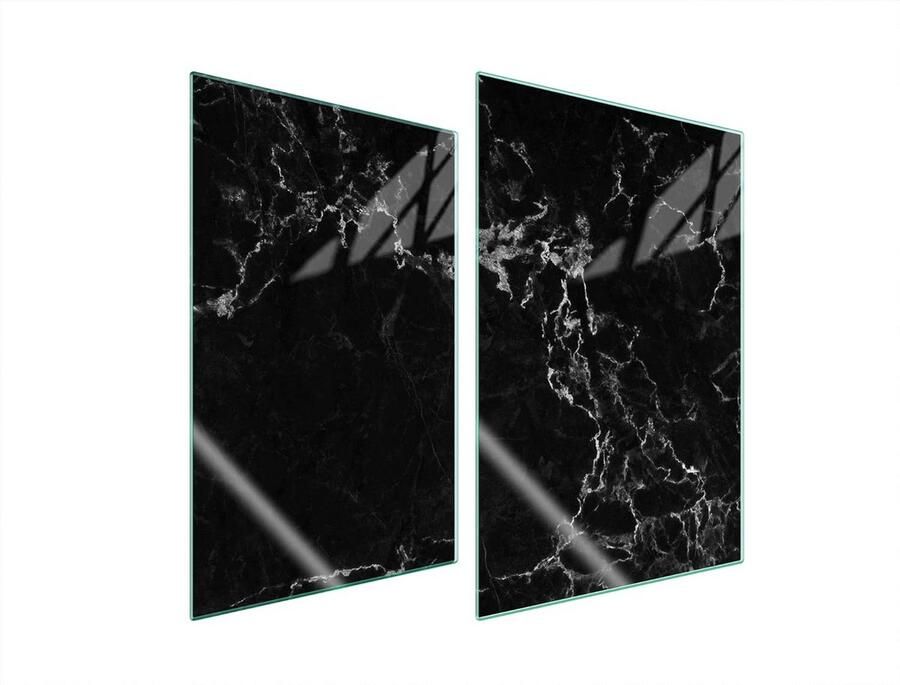 2-delige Afdekplaat voor Keramische en Inductie Kookplaten Decoratief Glas