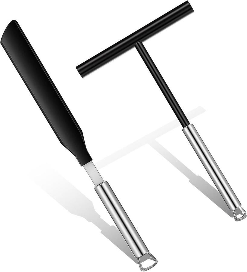 2-delige Crêpe Spreider en Spatel Set voor Dunne Pannenkoeken