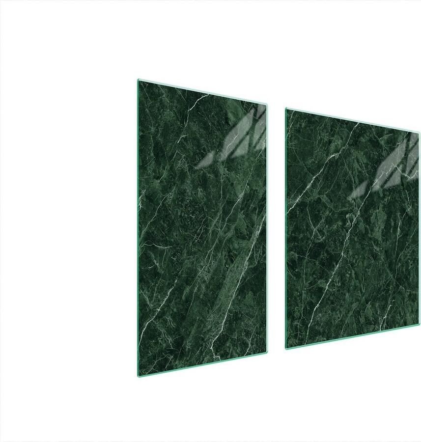 2-Delige Glazen Afdekplaat voor Kookplaat 90x52 cm Spatbescherming en Snijplank